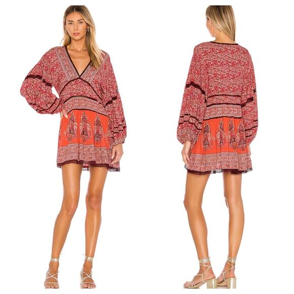 NEW Free People Top Revolve Luna Scarf Printed Tunic /Dress Boho Women's XS/S - Picture 2 of 6